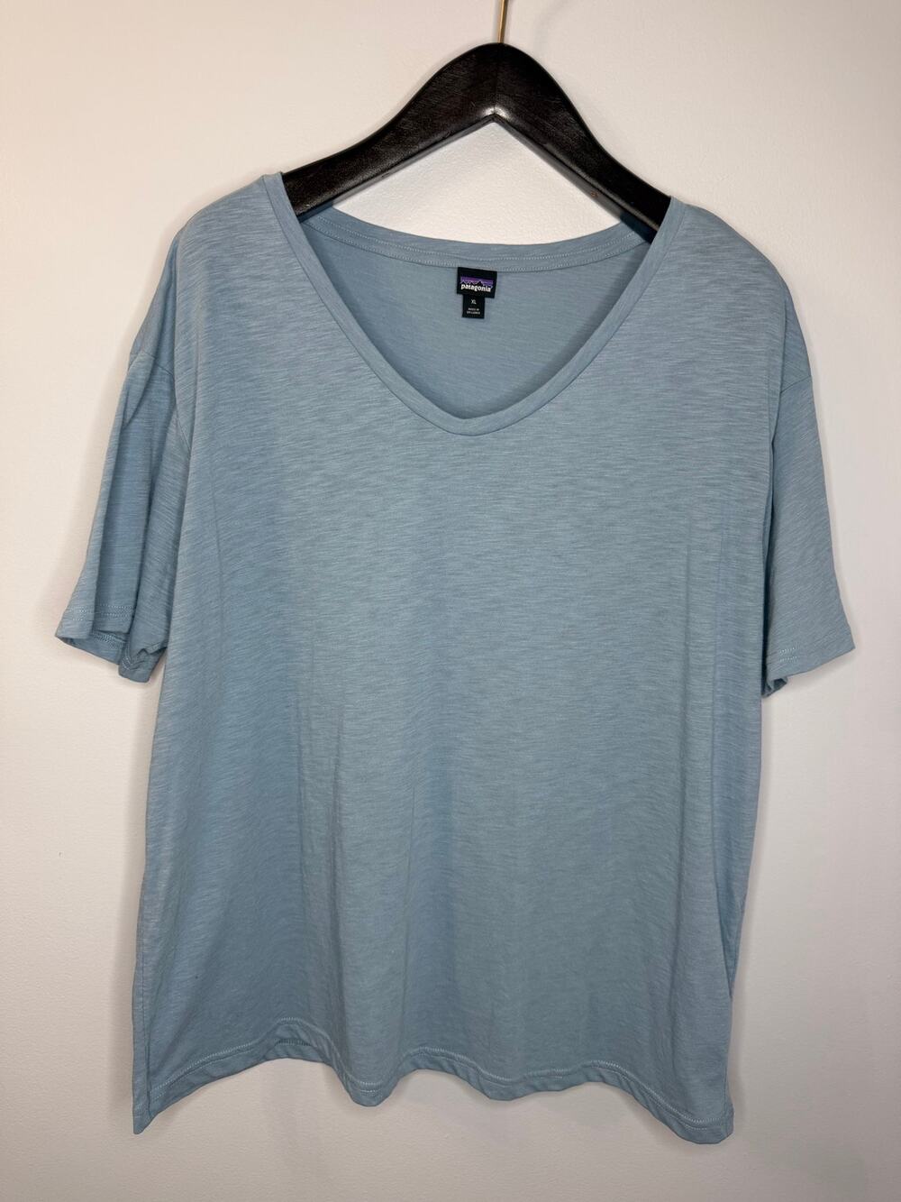 Patagonia Women's Mainstay V Neck Top T-Shirt Geen Cotton Women's XS